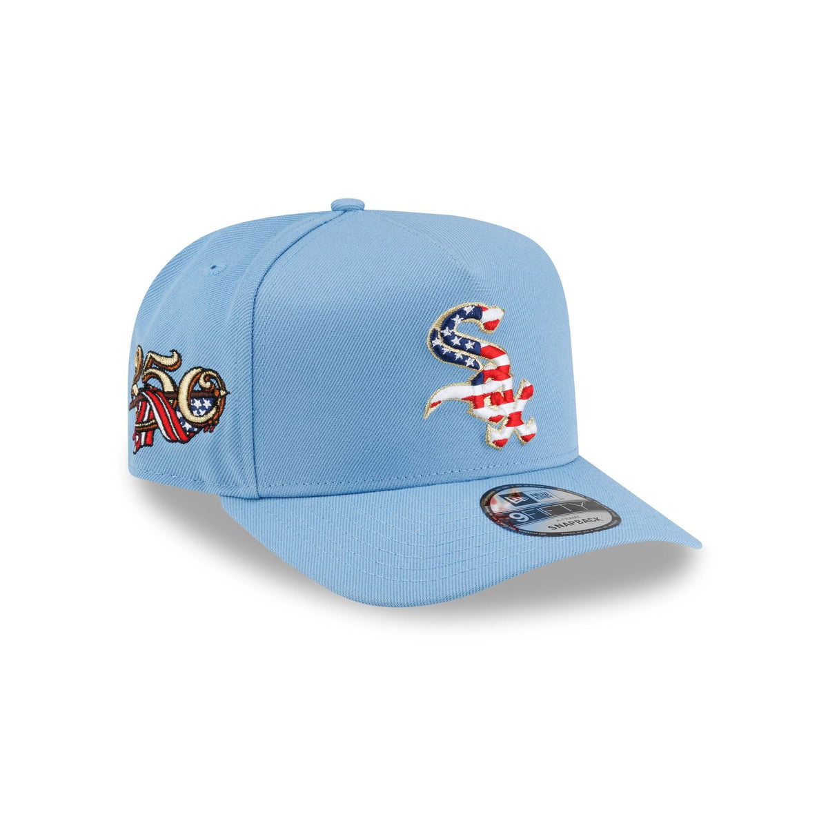 Chicago White Sox Red. White & Blue 9FIFTY A-Frame Snapback Hat