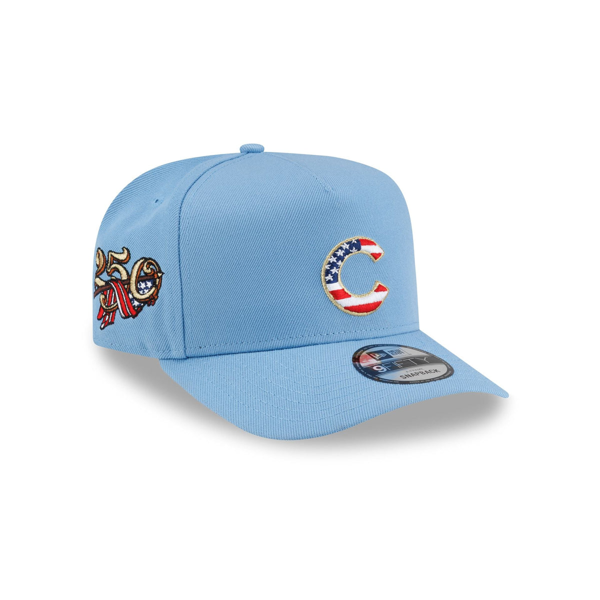 Chicago Cubs Red. White & Blue 9FIFTY A-Frame Snapback Hat