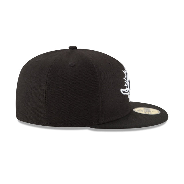Miami Dolphins Black & White 59FIFTY Fitted Hat