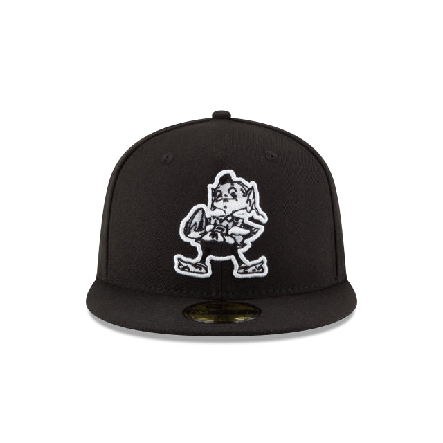 Cleveland Browns Black & White 59FIFTY Fitted Hat