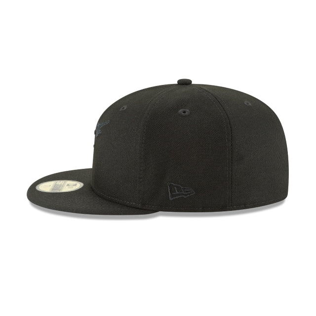 Florida Marlins Blackout Basic 59FIFTY Fitted Hat