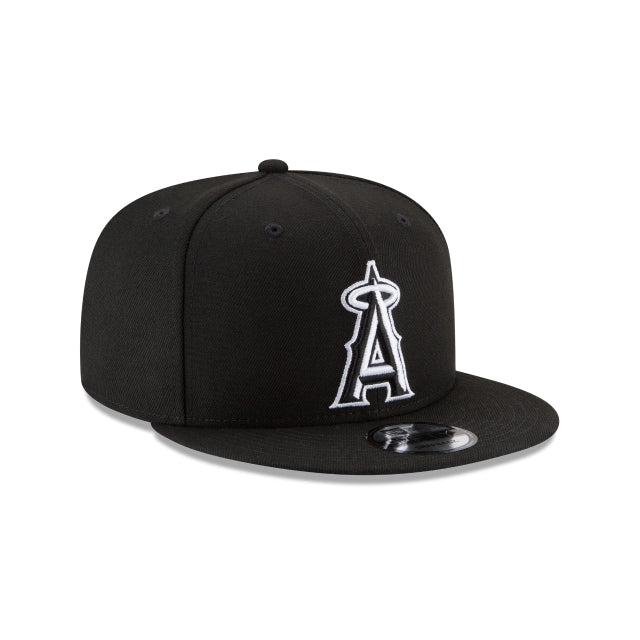 Los Angeles Angels Basic Black and White 9FIFTY Snapback Hat